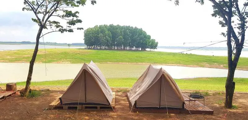 Camping du lịch tại Hồ Trị An