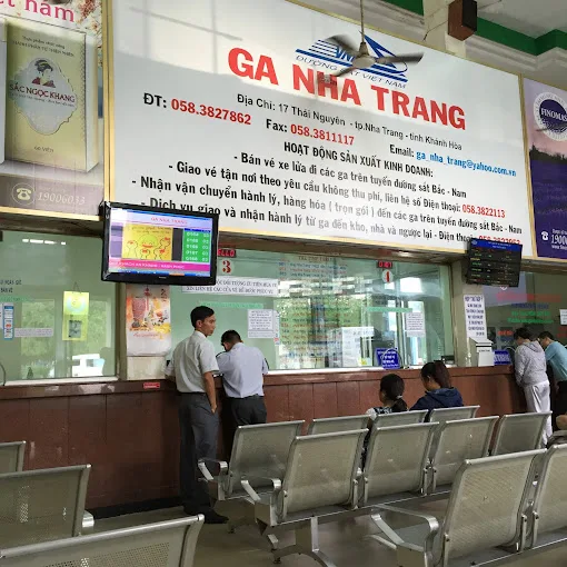 Không gian chờ ở nha ga Nha Trang